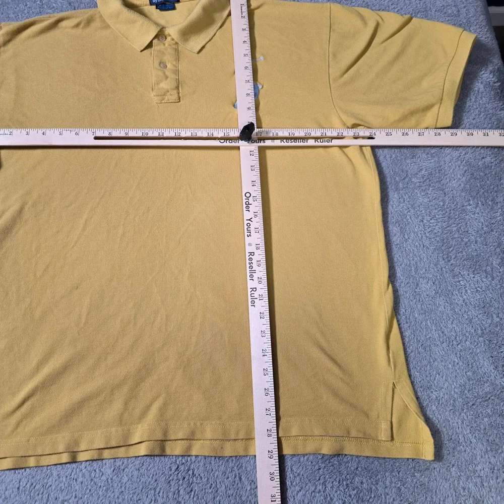 Polo Ralph Lauren Mens XXL Polo Shirt Yellow Big Pony Custom Fit Short Sleeve